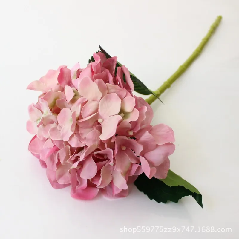 

3 Leaves Branch Hydrangea Imitation Flowers Silk Flower Preserved Fresh Flower Decorative Flower Background