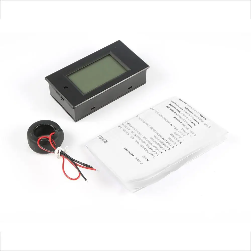 Qz0028 Lcd Ac 80-260V 0-100A цифровой Напряжение Вольт Панель измерителя тока энергии Lcd Электрический параметр Таблица