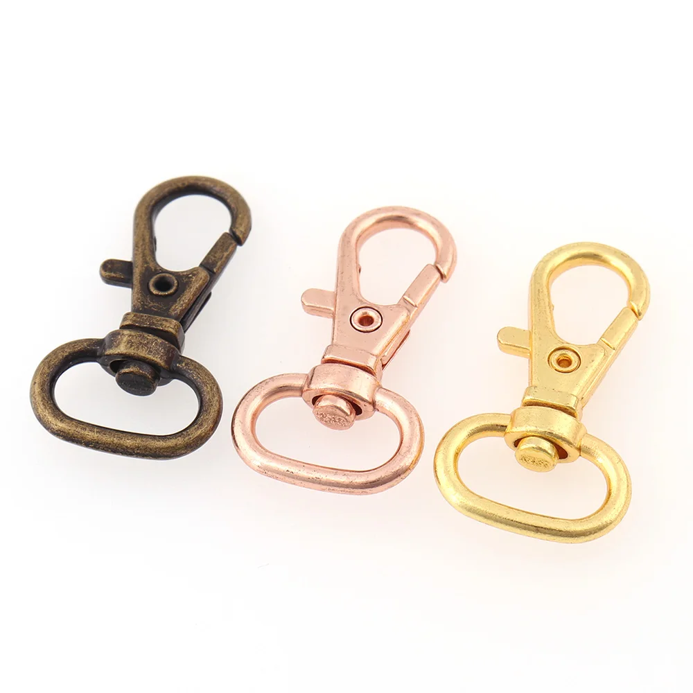 Поворотный крючок золотистый/Бронзовый/розовое золото застежка карабин цепочка