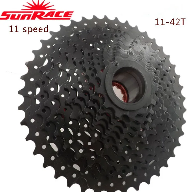 sunracing 11 speed 11-42T MTB велосипед Freewheel 11 S Горный велосипед Велоспорт кассета запчасти для велосипеда Черный