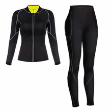 Новинка, комплекты термобелья для женщин,, для фитнеса, сауны, корректирующая одежда, кальсоны, теплые колготки, зимние неопреновые компрессионные костюмы