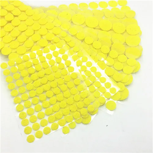 Yellow 100 пары красный-зеленый Самоклеящиеся Застежки лента 10/15/20/25/30 мм сильный клей точки Стикеры крюк и петля круглые монеты нейлоновая лента - Цвет: Yellow