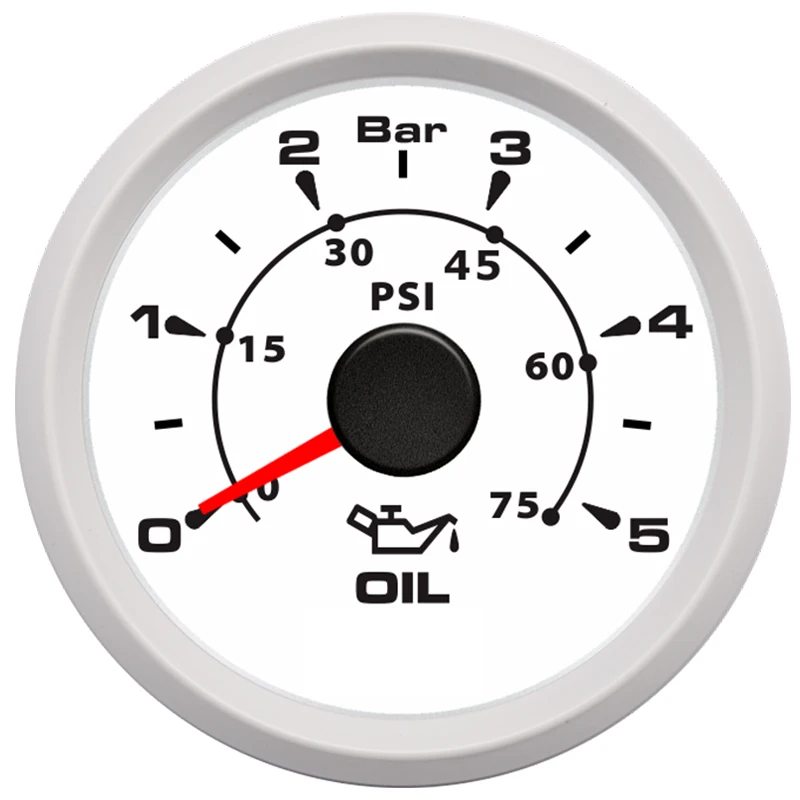 DC 12 В 52 мм " цифровой датчик давления масла индикатор 0~ 5 бар/0~ 75psi дисплей с 8 цветов подсветки