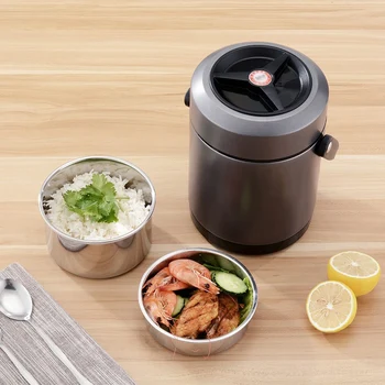 

Stainless Steel Lunch Box Bento Box with Heating for Food Lunch Box Heated Container for Food Meal Prep Gold