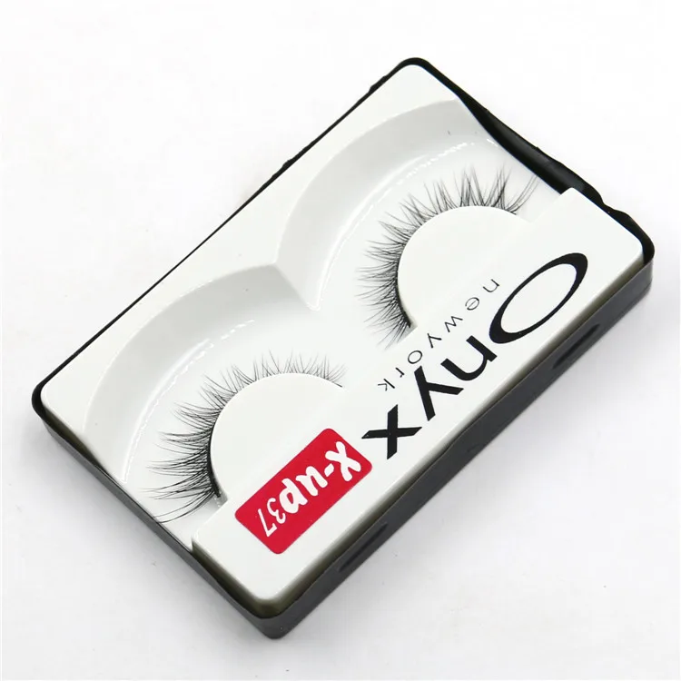 X-up37# Крест глаз Конец тяните длинный хлопок нить стволовых ресниц Тайвань ручной работы десять двойных пар накладных ресниц оптом