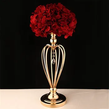 

European Type Wedding Iron-plated Candle Holder Road Guide Trumpet Vase Hotel Wedding Decoration Romantic Candlestick