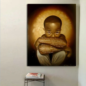 

Black Pain Art Canvas Painting Black Man on The Wall Prints and Posters Cuadros Wall Art Picture for Living Room Home Decoration