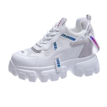 

Women Fashion Sneakers Platform Designers Chunky Red Casual Shoes Woman Sports Black Vulcanized Shoes Tennis Female 2020 Autumn