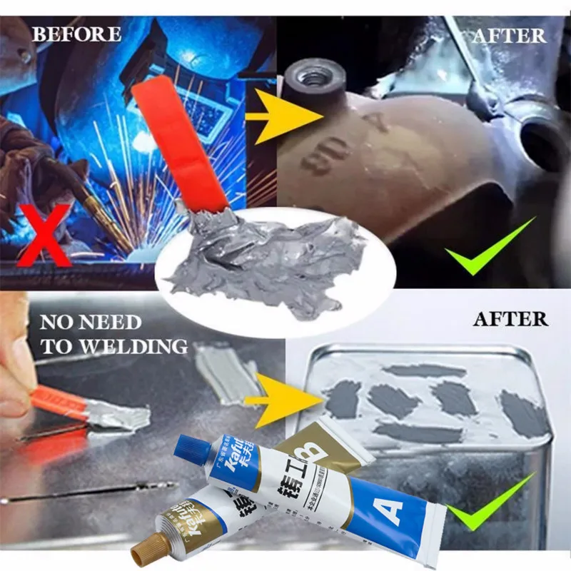 2 шт./компл. крепкая металлическая ремонтный клей литья клей промышленных и Починки Литье металла трахома бусины кракле, герметик клей-закаточных машинок; Новинка