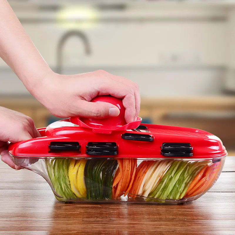 

Upgraded 7 Blades Mandoline Slicer Peeler Salad Maker Manual Potato Onion Vegetable Cutter Home Kitchen Gadgets Accessories