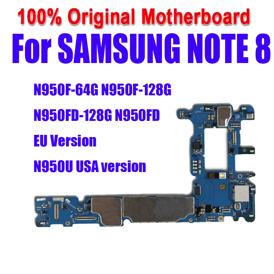100% протестированная разблокированная Логическая плата для Samsung Note 8 N950F / N950FD