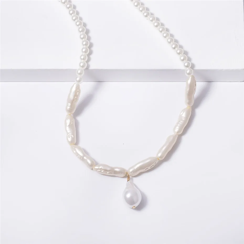 IngeSight.Z богемное ожерелье-чокер из искусственного жемчуга, короткая цепочка на ключицы, ожерелье с кулоном для женщин, ювелирные изделия