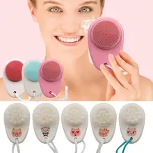 Двойного назначения щётка для умывания лица 3D силиконовые скребок для лица пилинг лица очищающие мягкие щетки для макияжа аксессуары для чистки волос