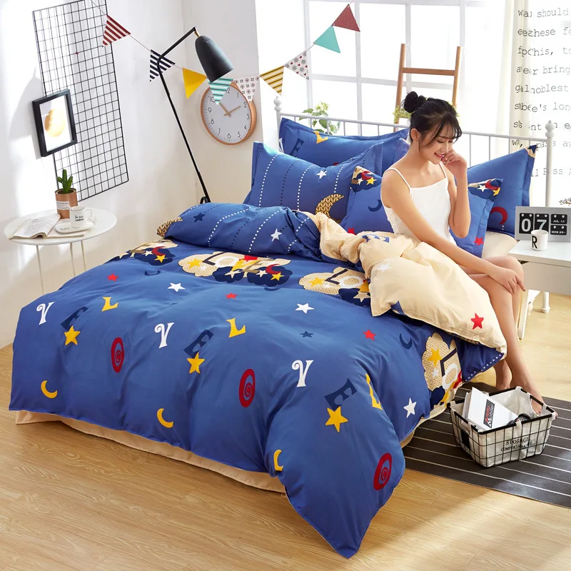 

Bedding Set Soft Comfortable Duvet Cover Sheet Quilt Comforter Pillow Case Adult Kids Bed Linens Single Queen King Size24