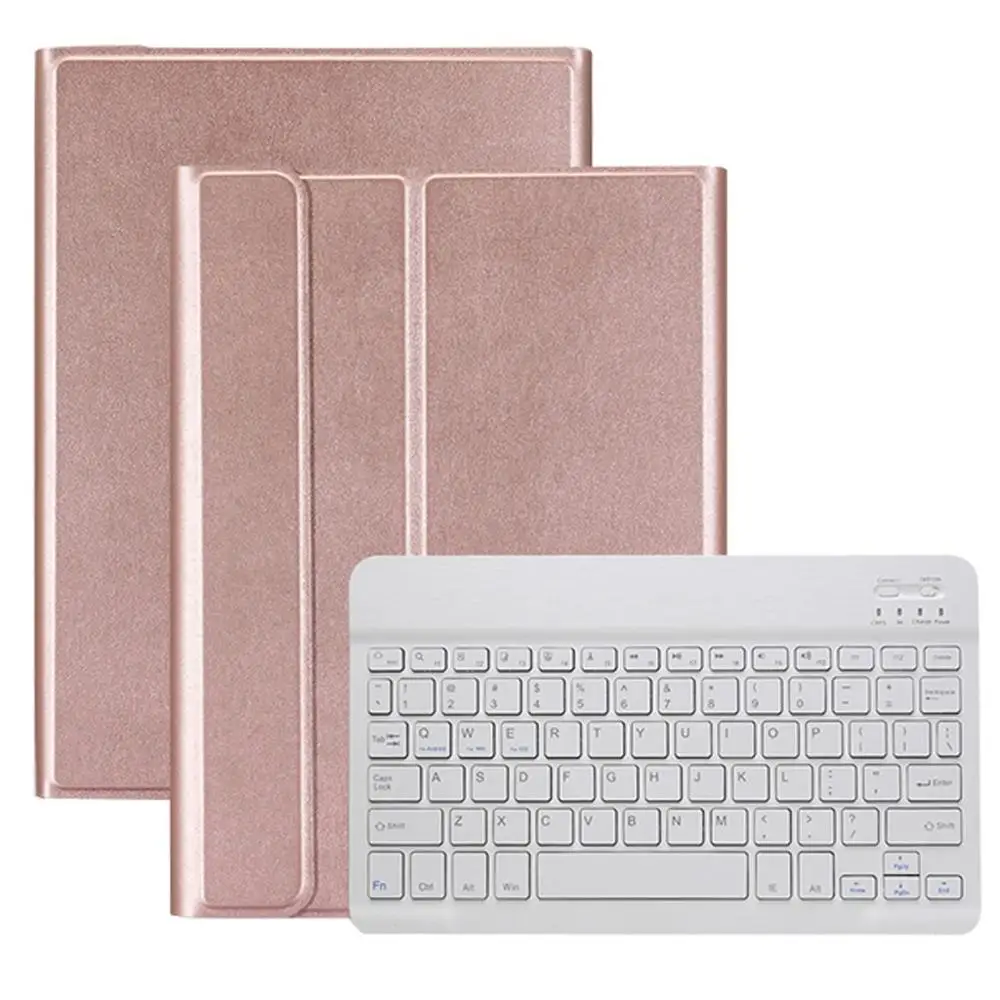 Клавиатура для планшета для Xiao mi pad4 10 Plus mi Pad 4 Plus mi Pad 4 plus 10," чехол-подставка из искусственной кожи чехол для клавиатуры с Bluetooth+ ручка - Цвет: rose gold