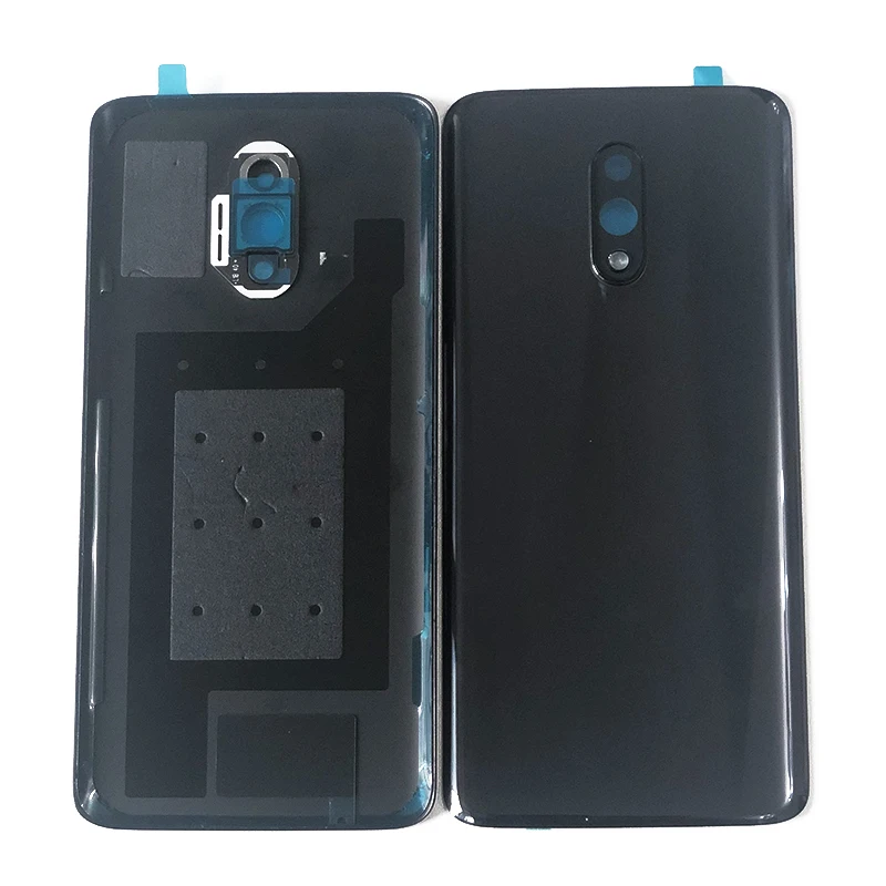Axisinternational для 6,4" OnePlus 7 стеклянная задняя крышка для батареи чехол Корпус+ металлическая рамка для камеры+ Вспышка+ клейкая наклейка