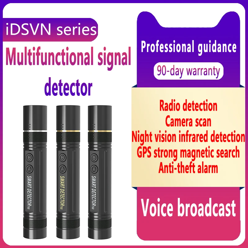 Mini Bug Detector GSM GPS Spy Hidden Camera Finder IR RF Cam Wireless Signal Voice Broadcasting Scanning Anti-Theft Anti-track