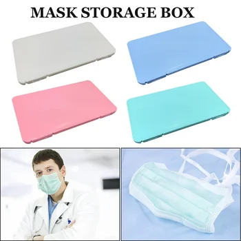 

1PC Disposable Face Mask Storage Seal Box Dustproof Container Mask Holder Case Mask Holder Case Organizer for Home