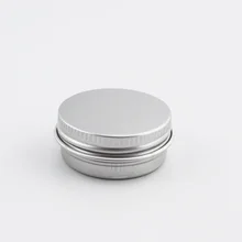 

15g X 100 Empty Cosmetic Cream Aluminum Jar With Screw Cover Aluminum Container Bottle For Cream Ointment And Cream Storage
