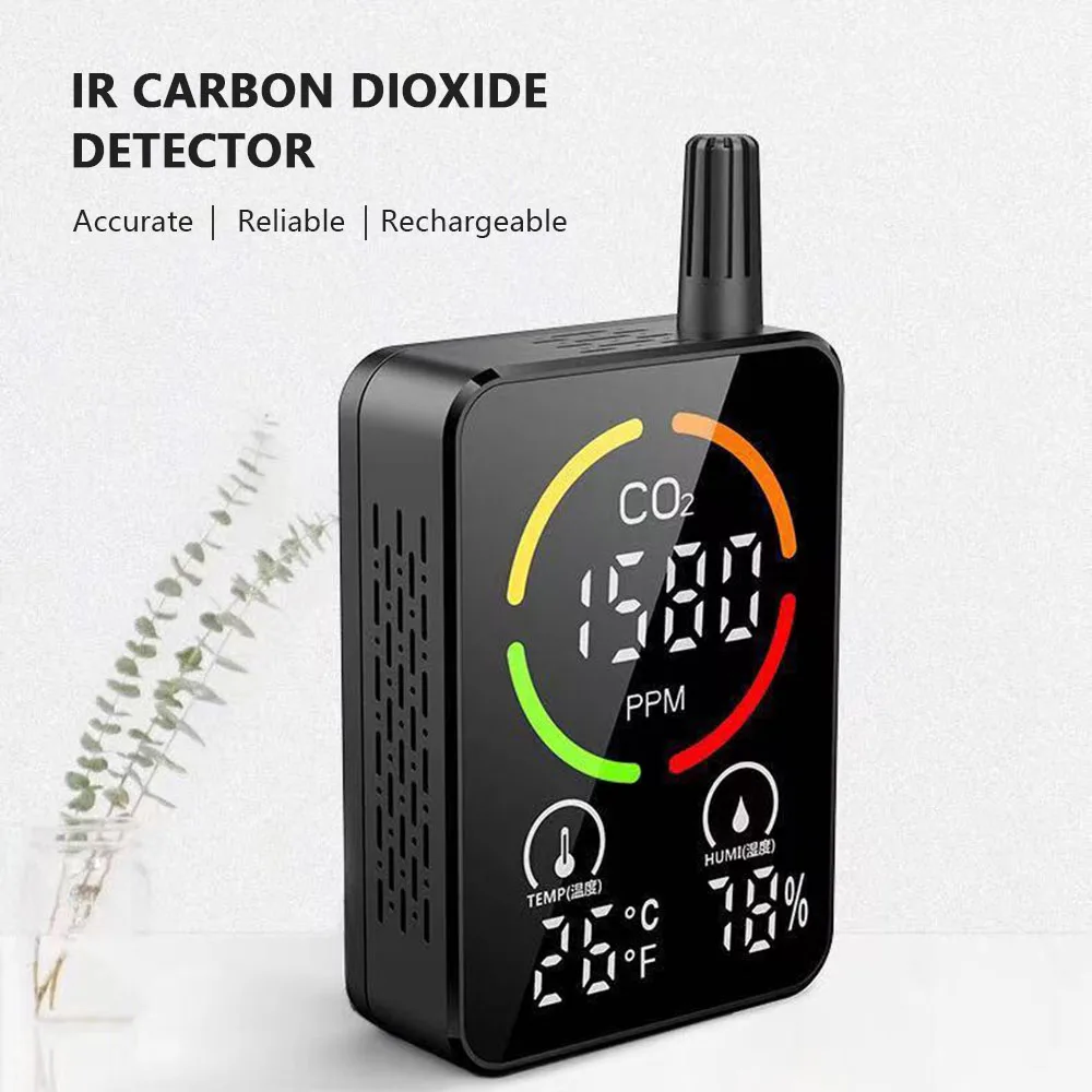 Монитор качества воздуха детектор CO2 3 в 1 точный тестер температуры и влажности