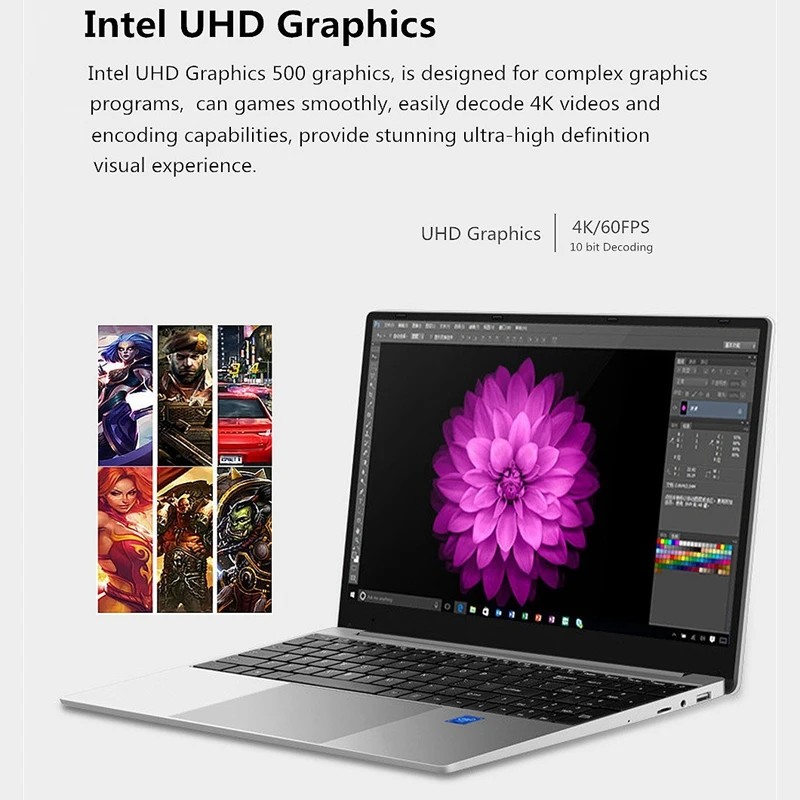 Ноутбук G15Pro 15,6 дюймов четырехъядерный 8 ГБ+ 128 Гб SSD ноутбук Windows 10 Intel UHD 500 DDR3