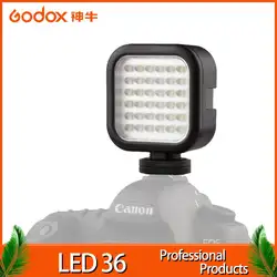 Godox светодиодный-36 фотографический светодиодный светильник лампа для цифровой камеры видеокамеры DV DSRL Мини DVR 5500-6500K CCT
