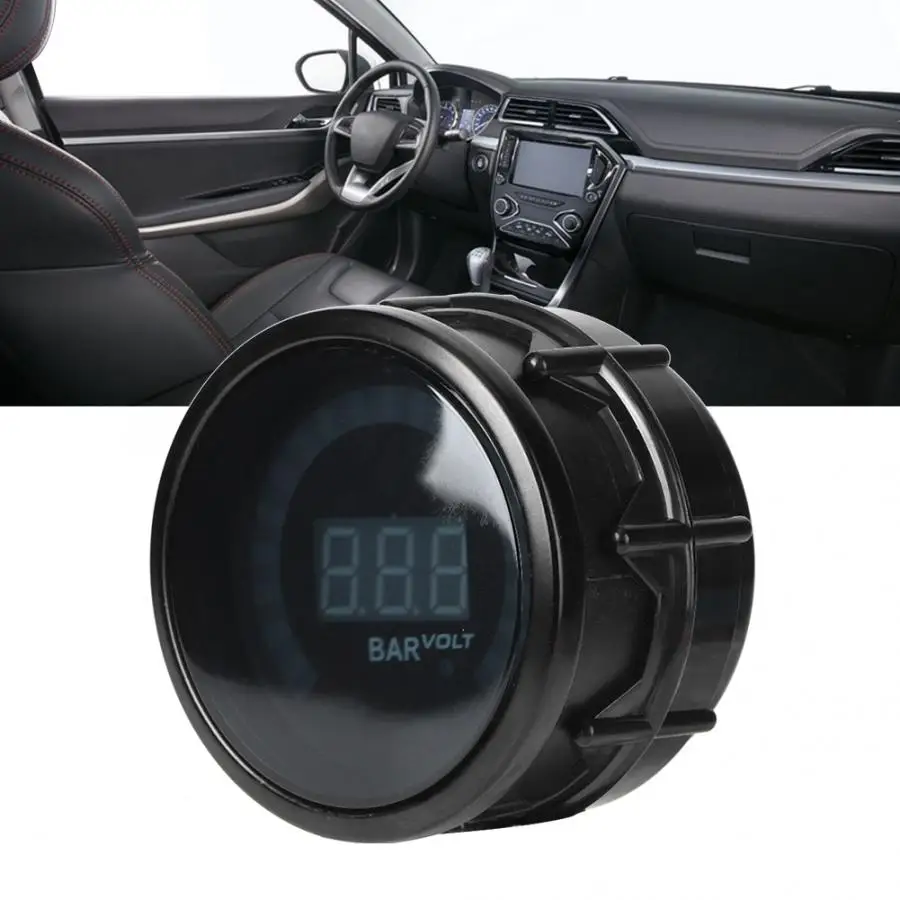 52 мм/2 дюйма 1-3 бар Универсальный турбо Boost Gauge светодиодный цифровой дымовой объектив турбо измеритель давления для 12 в автомобильный измеритель давления