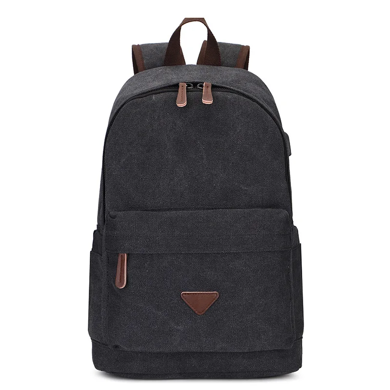 

New Style Multi-functional Canvas Backpack with USB Design Korean-style Hand Computer Bag Men And Women Schoolbag