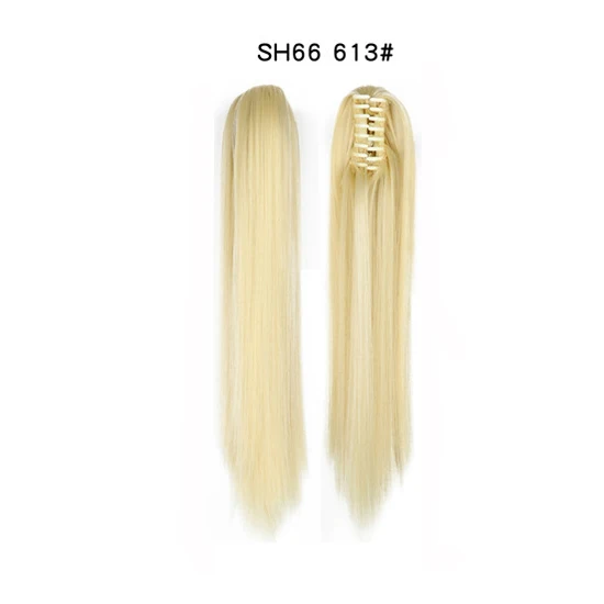 MERISI волосы синтетические волосы для наращивания коготь на конском хвосте поддельные конский хвост шиньон для женщин светильник коричневый хвост - Цвет: SH66 613