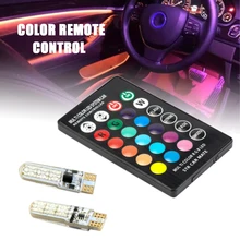 W5W светодиодный T10 Canbus светодиодный автомобильный светильник s RGB T10 RGB светодиодный s пульт дистанционного управления авто лампы Светильник лампы для автомобиля ампулы светодиодный Voiture ford