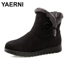YAERNIClassic/женские ботинки; новые женские зимние ботинки; женские мокасины больших размеров; хлопковая обувь; теплые зимние ботинки из хлопка для среднего возраста