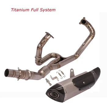 Motorcycle Exhaust Titanium System Muffler Tail Pipe Front Header Link Pipe Modified for ADVENTURE 1050 1090 1190 1290
