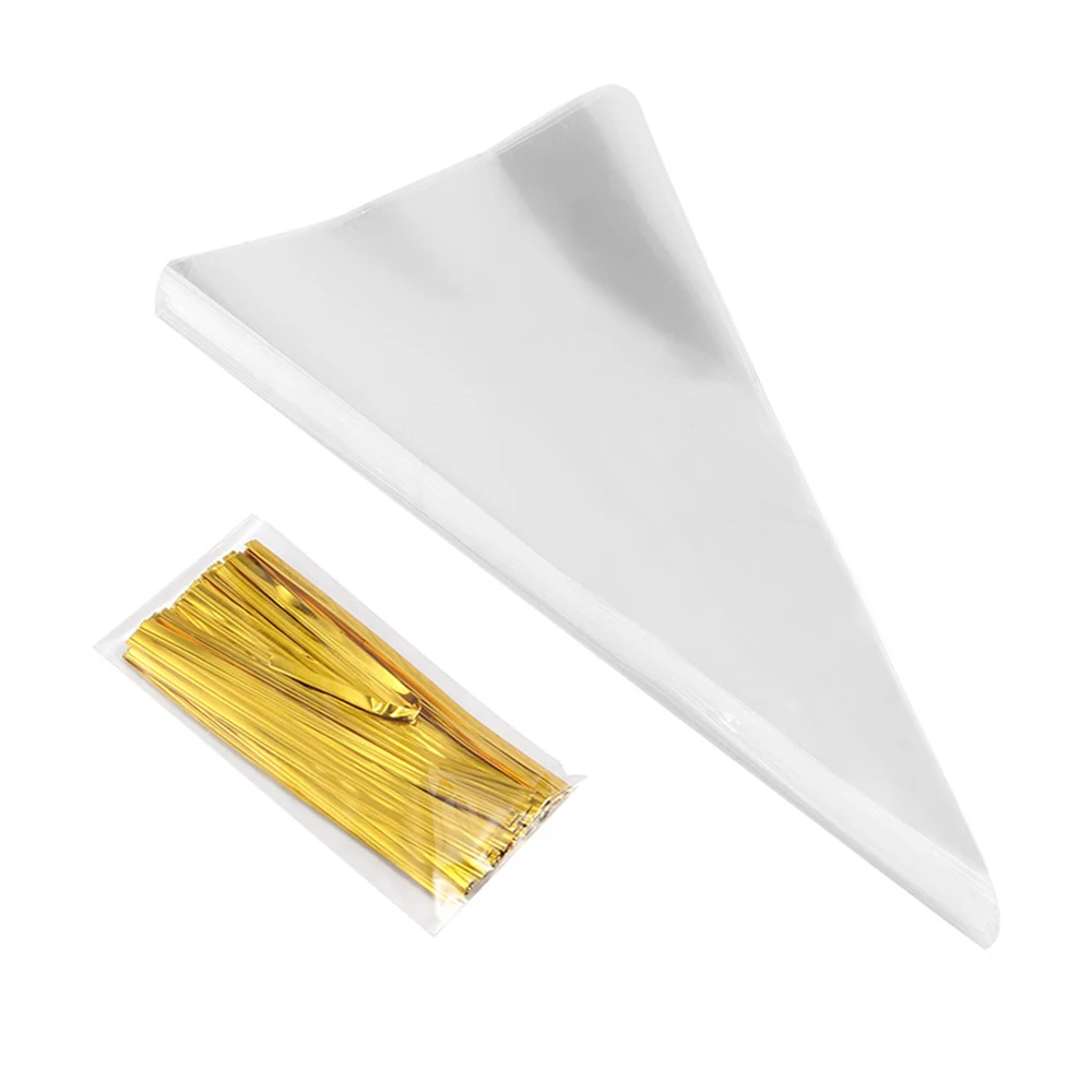 100 шт. треугольная конфетная сумка самоклеящаяся для печенья Подарочная DIY