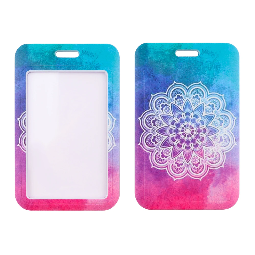 

PC3527 Yoga Painting Art Fashion Lanyards ID Badge Holder Bus Pass Case Cover Slip Bank Credit Card Holder Strap Cardholder