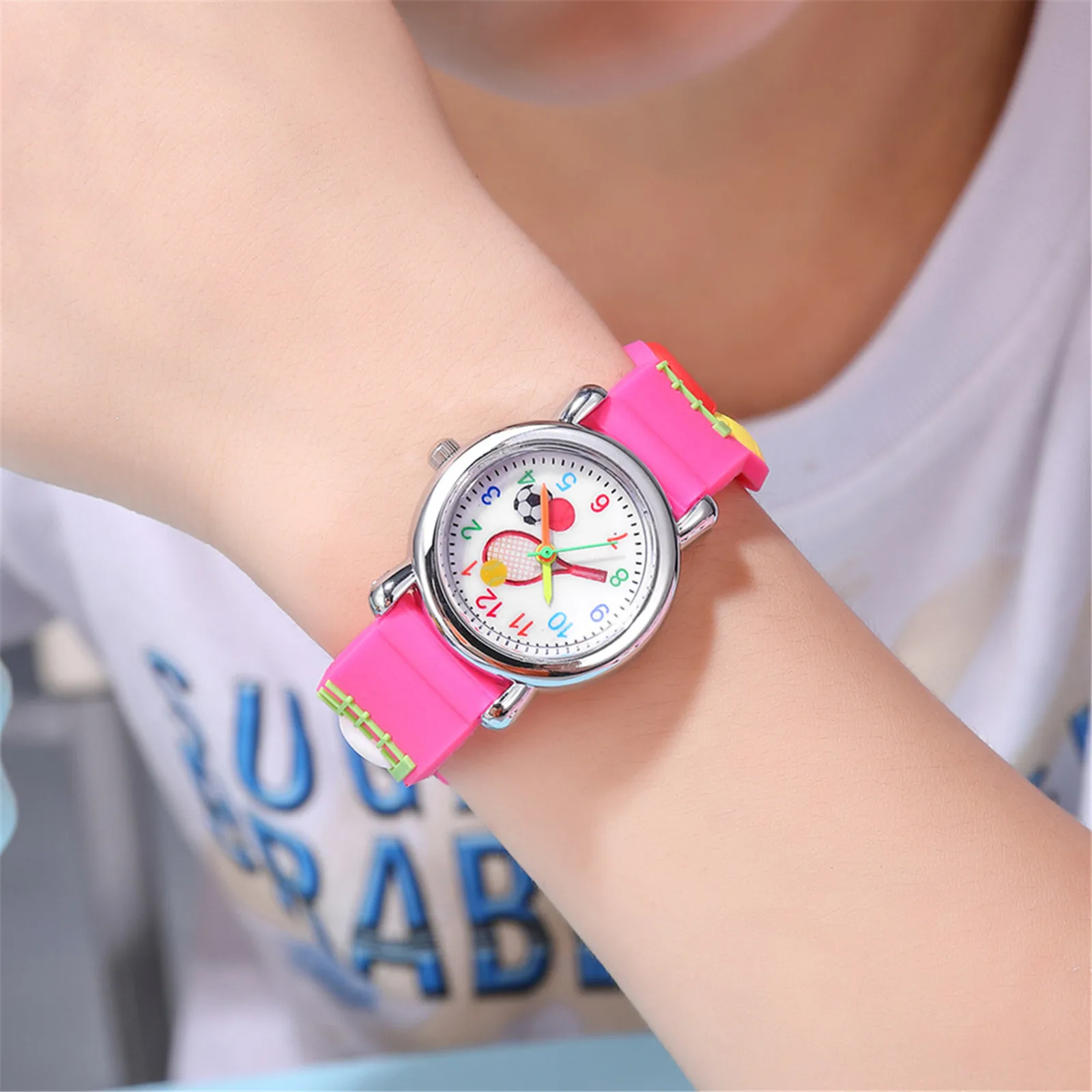Kids Cartoon Watches Cartoons buckle Dazzling Band Watch Quartz Children Kids Boys Quartz Analog Wrist Watch Gift Zegarek afbeelding