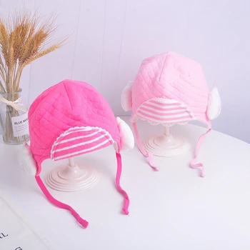 

Baby Girls Boys Toddler Striped Print Hats With Cloud Design Autumn Casual Caps Headwear