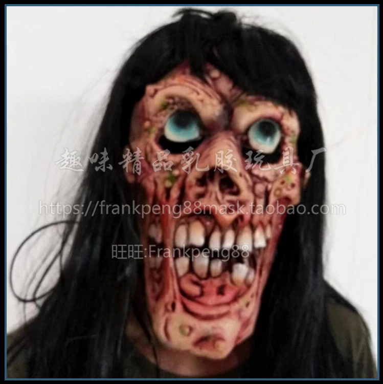 With hairy teeth props scary halloween mask devil horror halloween party props halloween creepy supplies
