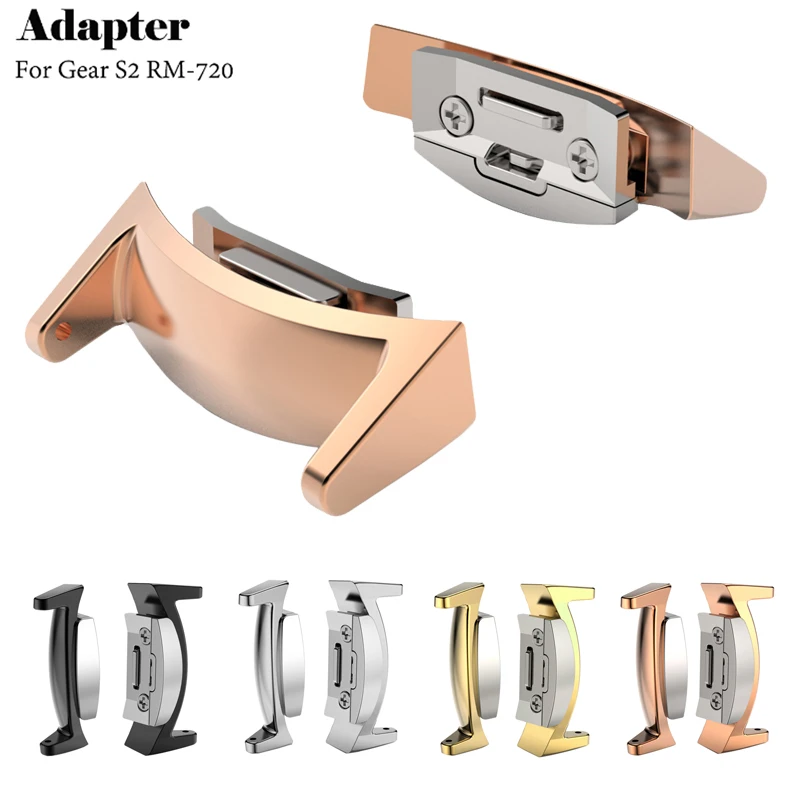 Adapter for Samsung Gear S2 RM-720 Metal watchband connector Replaceable Connector Connect 20mm For strap | Электроника