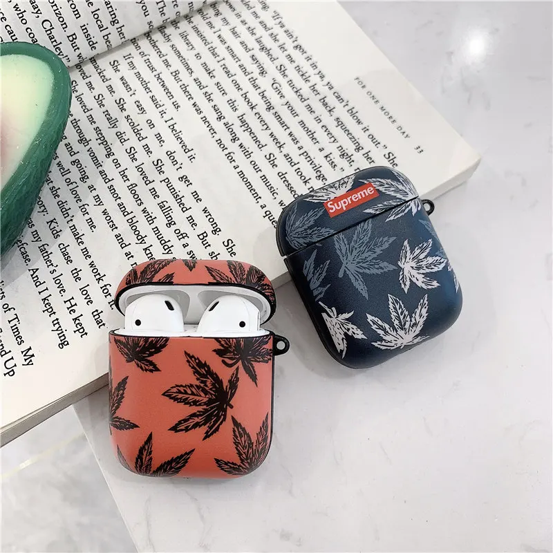 

Applicable AirPods Protective Case Wireless Bluetooth IMD Silica Gel Maple Leaf Airpods2 Generation Earphone Storage Box