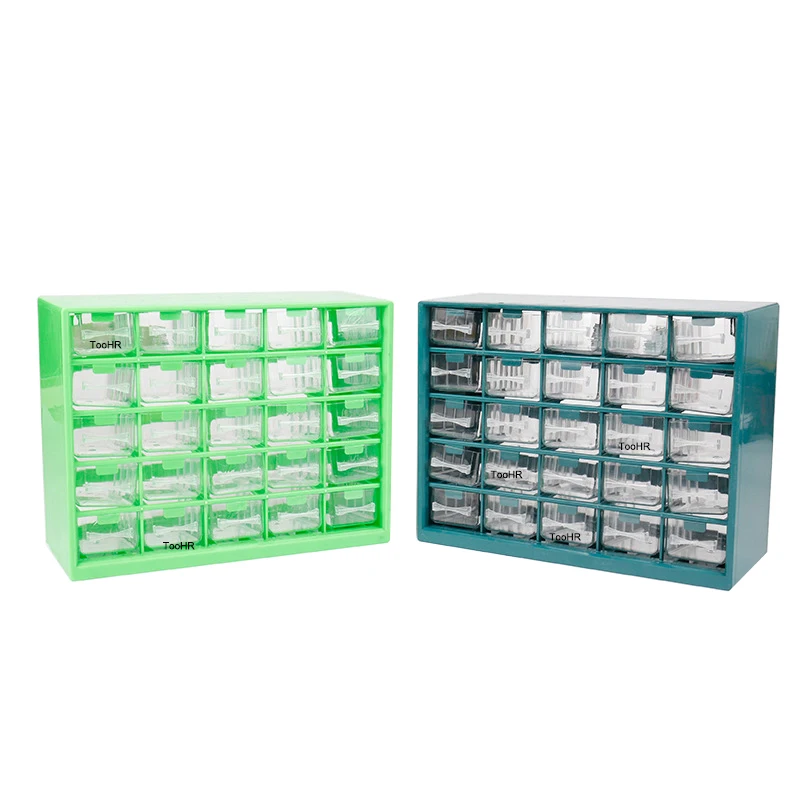 25 lattice Drawer Type Plastic Tool Box Hardware Tool Storage Box Wall Hanging Screw Parts Classification Component Box 4