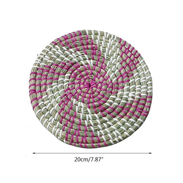 Szövött Kosár Fali Dekoráció Művészet Tengeri Fű Dekoratív Tál Tálca Boho Függő A Nappali Hálószobához - Image 6