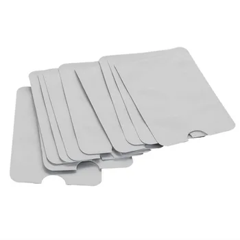 

10pcs Passport Credit Card ID Anti Theft RFID Blocking Sleeve Shield Waterproof Protector Secure Holder (Silver)