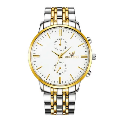 

New Style Orient between Gold Steel Watch Men Simple Business Eyes Leave in Accordance with Alloy Currently Available a Generati