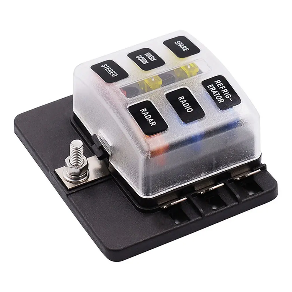 

Car Modification 6 Way / 8 Way Fuse Box Base Insert Type Pc Terminal Block Set 12-30V Car Modification Fuse Terminal Block