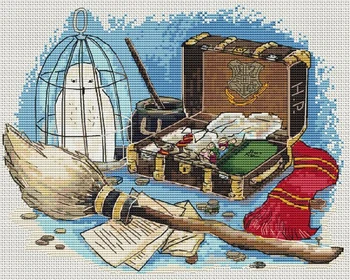 

FF mm Rabbit and fox with love cross stitch kit Animal cotton thread Love lock canvas stitching embroidery Luggage