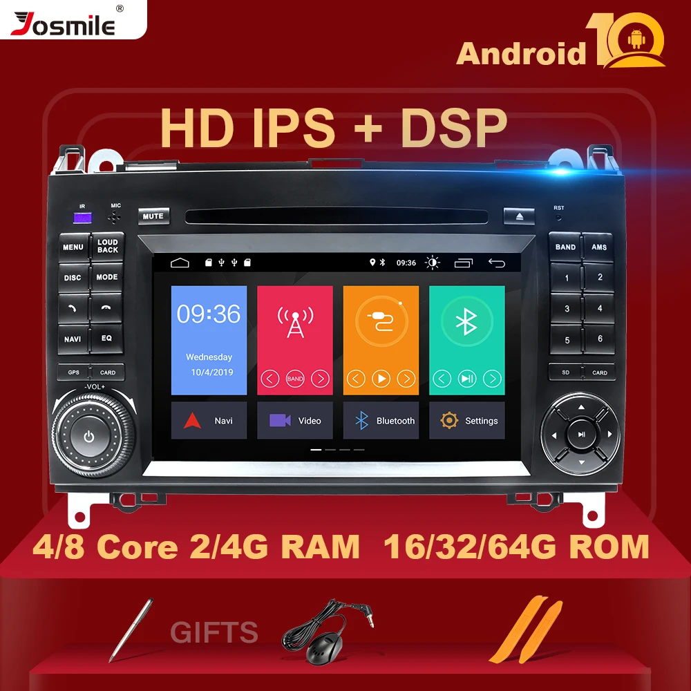 Автомагнитола DSP 4 ГБ 2 din GPS стерео для Mercedes Sprinter W906 Benz B200 A B класс W169 W245 Viano VitoW639
