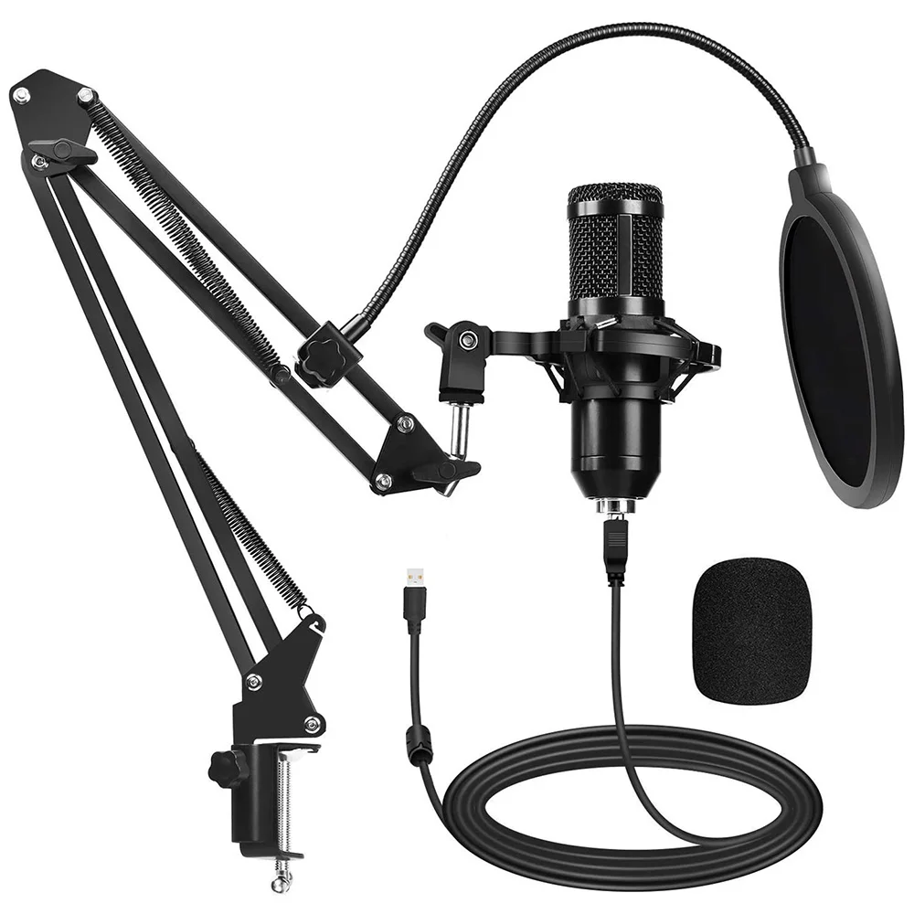 GEVO 192KHz/24Bit USB микрофон для компьютера ПК с регулируемой ножничной подставкой
