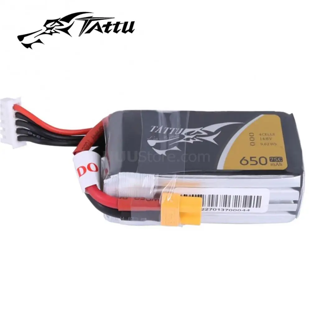 Литий полимерный аккумулятор TATTU 4S 650 мА/ч 75C 14 8 V XT30 XT30U F насилия литий Бэтти для