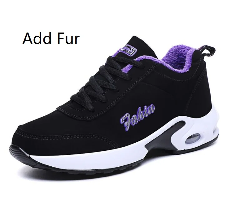 Новинка года; Лидер продаж; Повседневная зимняя теплая обувь на меху из искусственной кожи; Chaussure Femme; спортивная обувь для путешествий на платформе; женские кроссовки; zapatos mujer - Цвет: C
