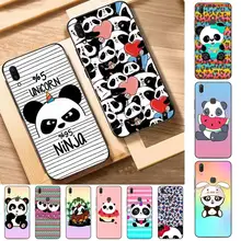 FHNBLJ Animal divertido Panda caja del teléfono para Vivo Y91C Y11 17 19 53 81 31 91 55 V17 11i 9 para oppo